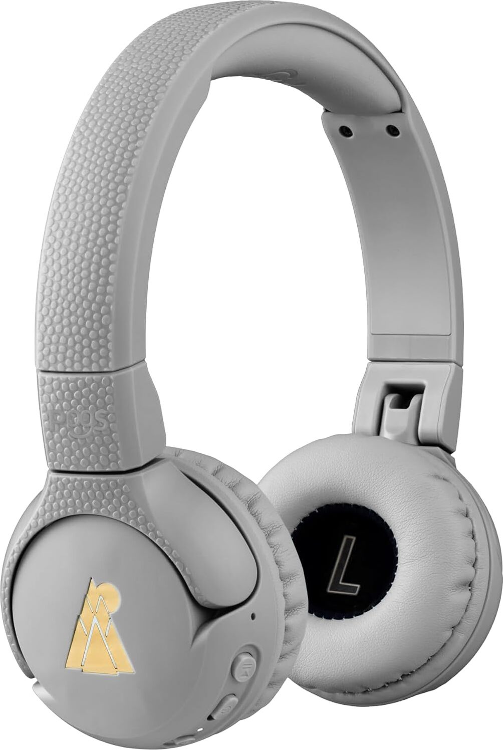 Gecko 2 | Skladacie robustné detské slúchadlá od 3 rokov | Limit hlasitosti 85 dB | Mikrofón | Na uši | Funkcia bezdrôtového zdieľania hudby(Sivá)