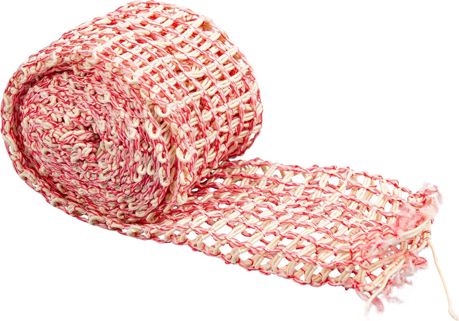 BIOWIN Fleischräuchernetz 18cm 3m rot creme elastisch 54461