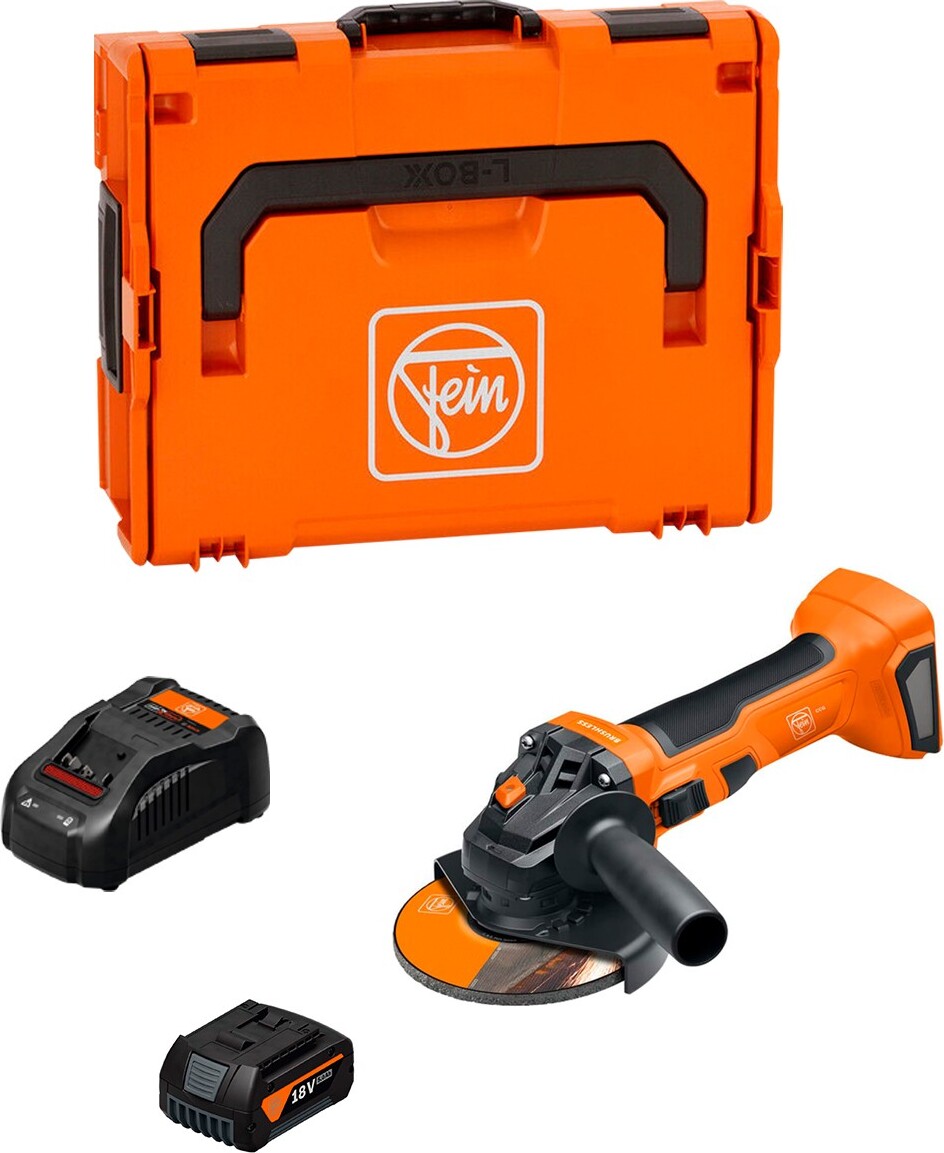 Winkelschleifer FEIN CCG 18-125-7 AS (1 x 5,0 Ah + GAL1880CV + L-Boxx 136)