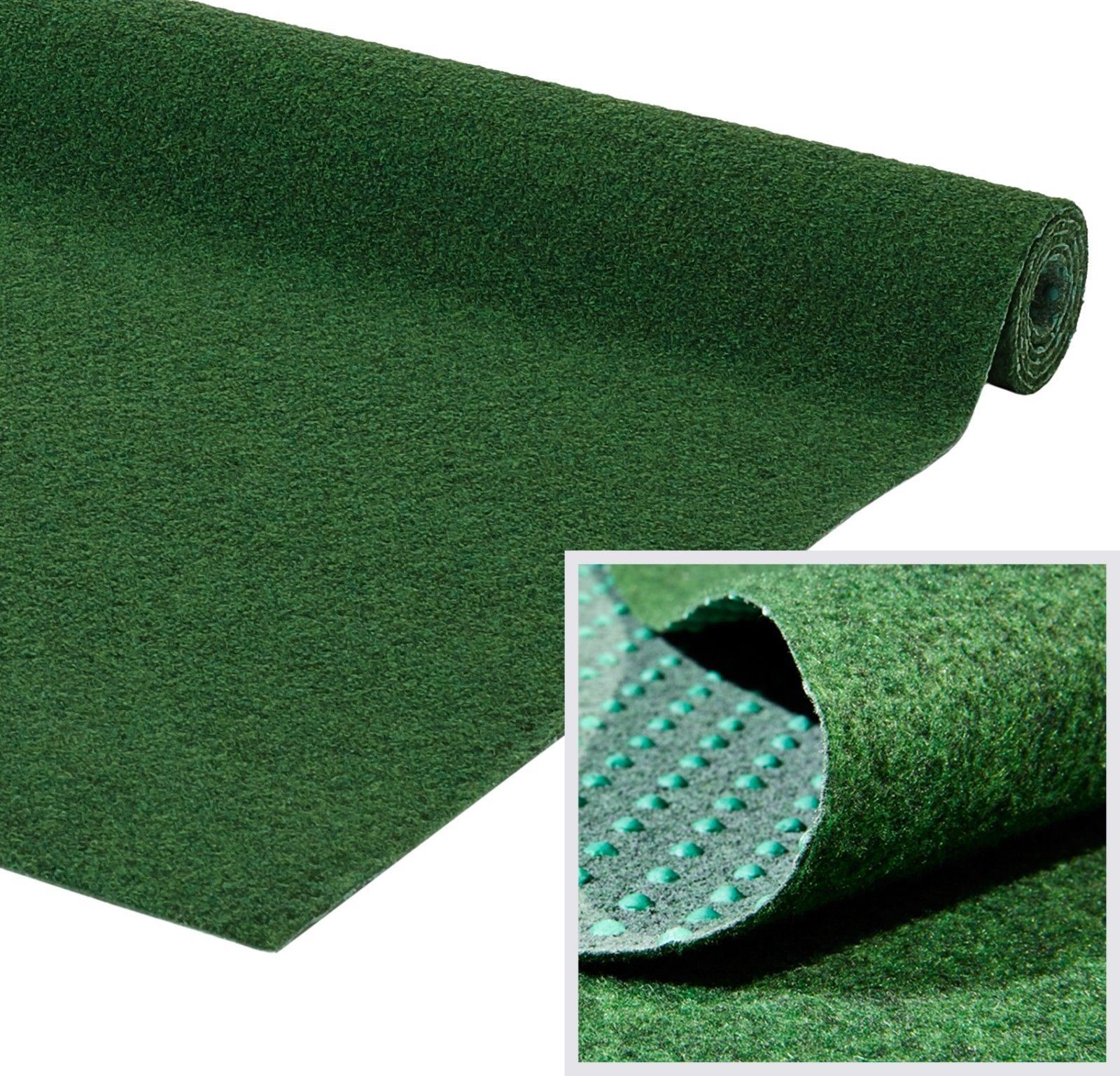 Kunstrasen Rasenteppich Premium grün mit Noppen in 200 & 400 cm breite 10€/m² 