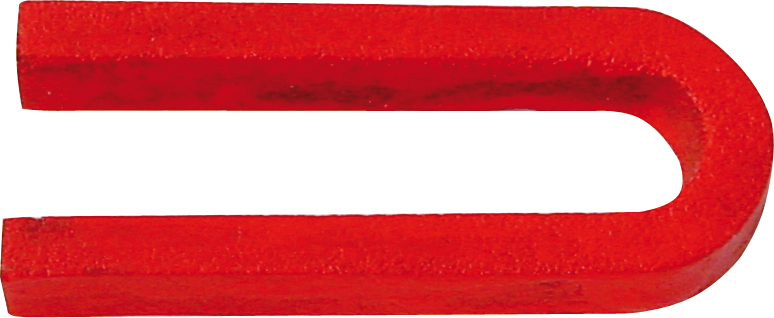 SELVA Magnet, Rot, U-förmig, zum Aussortieren von Eisenteilen aus der Feilung