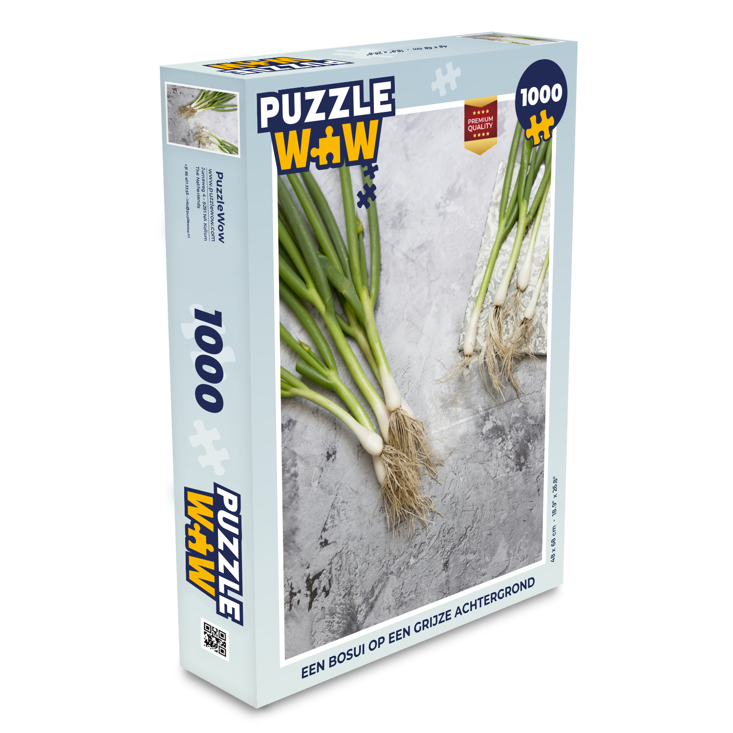 MuchoWow® Puzzle 1000 Teile Eine Frühlingszwiebel auf grauem Hintergrund - Spielzeug - Alt und Jung - Spiele - Puzzeln 136|1298376