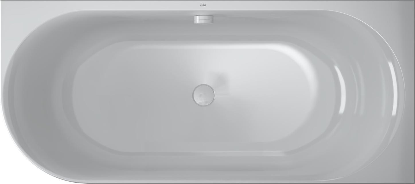 VIGOUR DERBY Raumeck Badewanne Acryl mit Verkleidung mit Überlaufbefüllung 180 x 80 cm weiß glanz, rechteckig