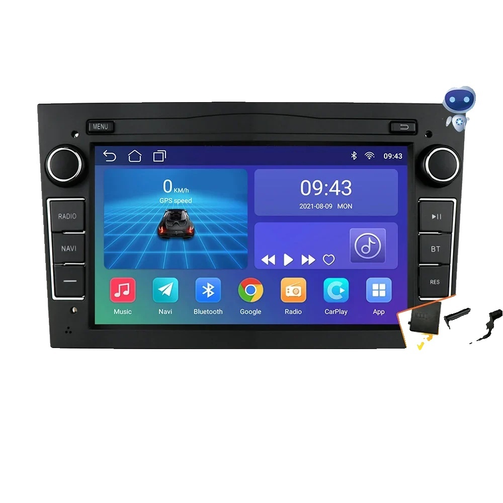 Multimediálny prehrávač s automatickým rádiom, GPS navigácia, 7-kolíkový dotykový displej, Minze