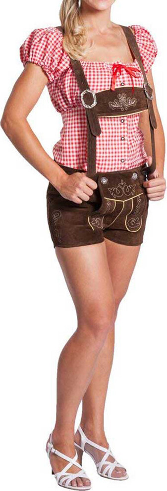 Frohsinn Damen Lederhose Hellbraun Gr. 40 Trachtenhose, Trachten Lederhose 104945