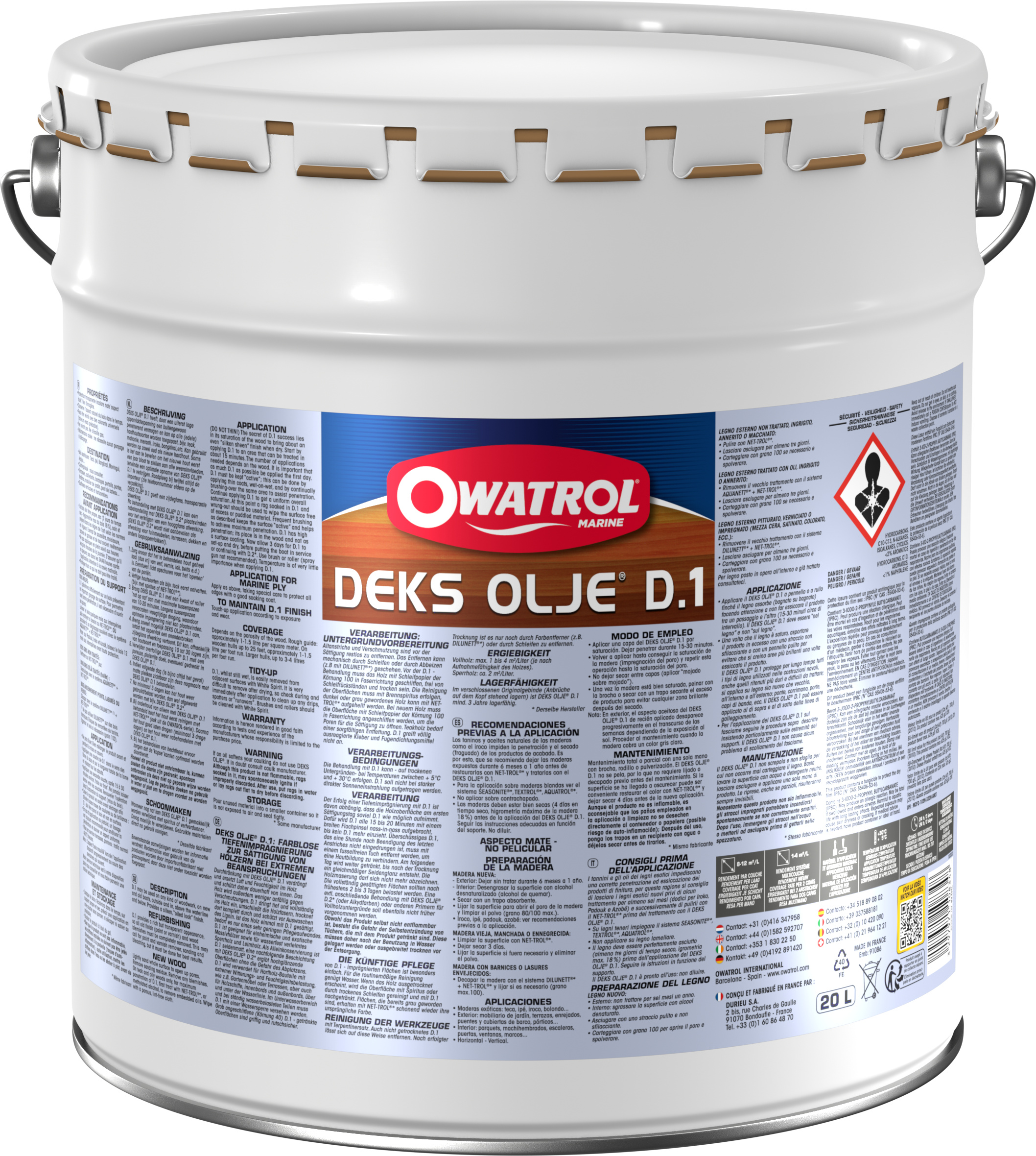 Owatrol D1 Holzkonservierung 20 L 10056