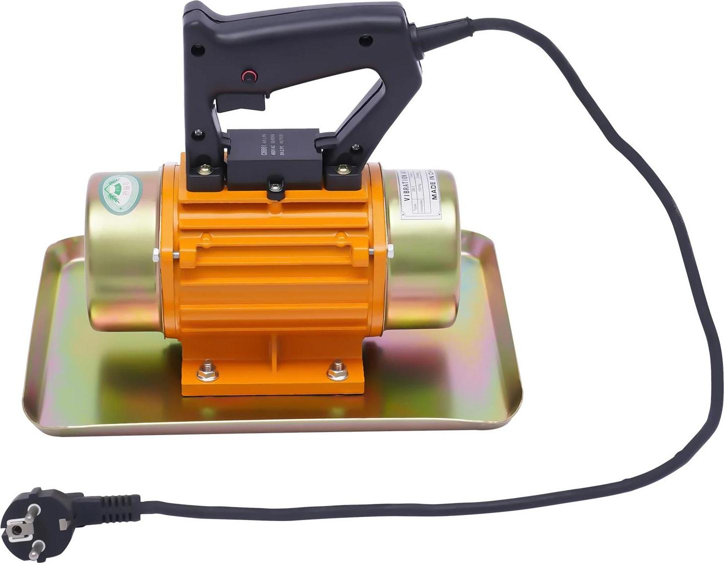 StarTech Elektrischer Betonrüttler - Tragbares Rüttelgerät - 250W 220V einphasig - 3500 U/min - 100kg Rüttelkraft - EU-Stecker - Gold