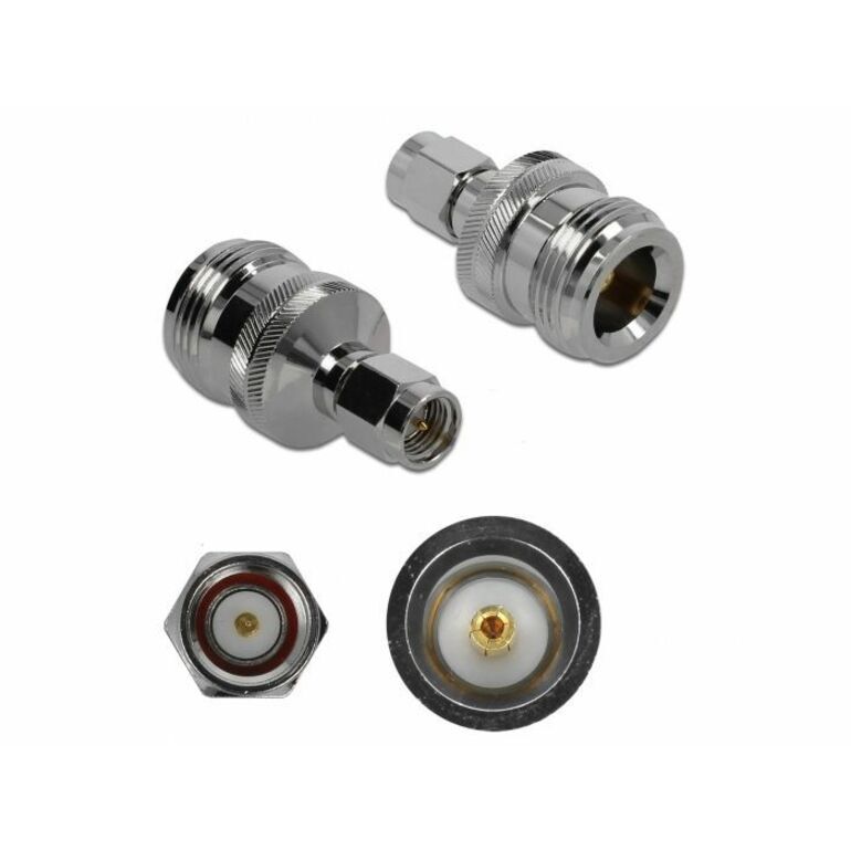DeLOCK 89960, N, SMA, Nickel, Nickel, 50 Ohm, -10 - 50 °C, 1,6 cm