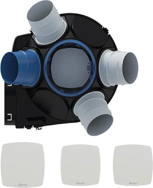 Sauter Agalina selbstregulierendes Single-Flow-VMC-Kit mit Feuchtigkeitserkennung