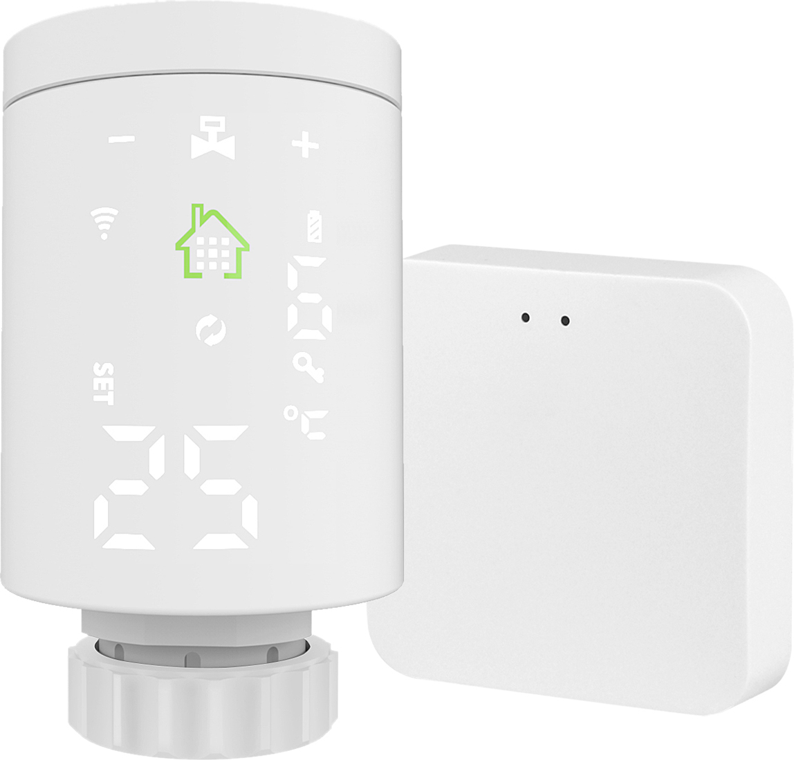 Fontastic WLAN Smart Home Paket – Heizen, 2-teilig, weiß Smartes Heizkörperthermostat + WLAN Gateway 590009