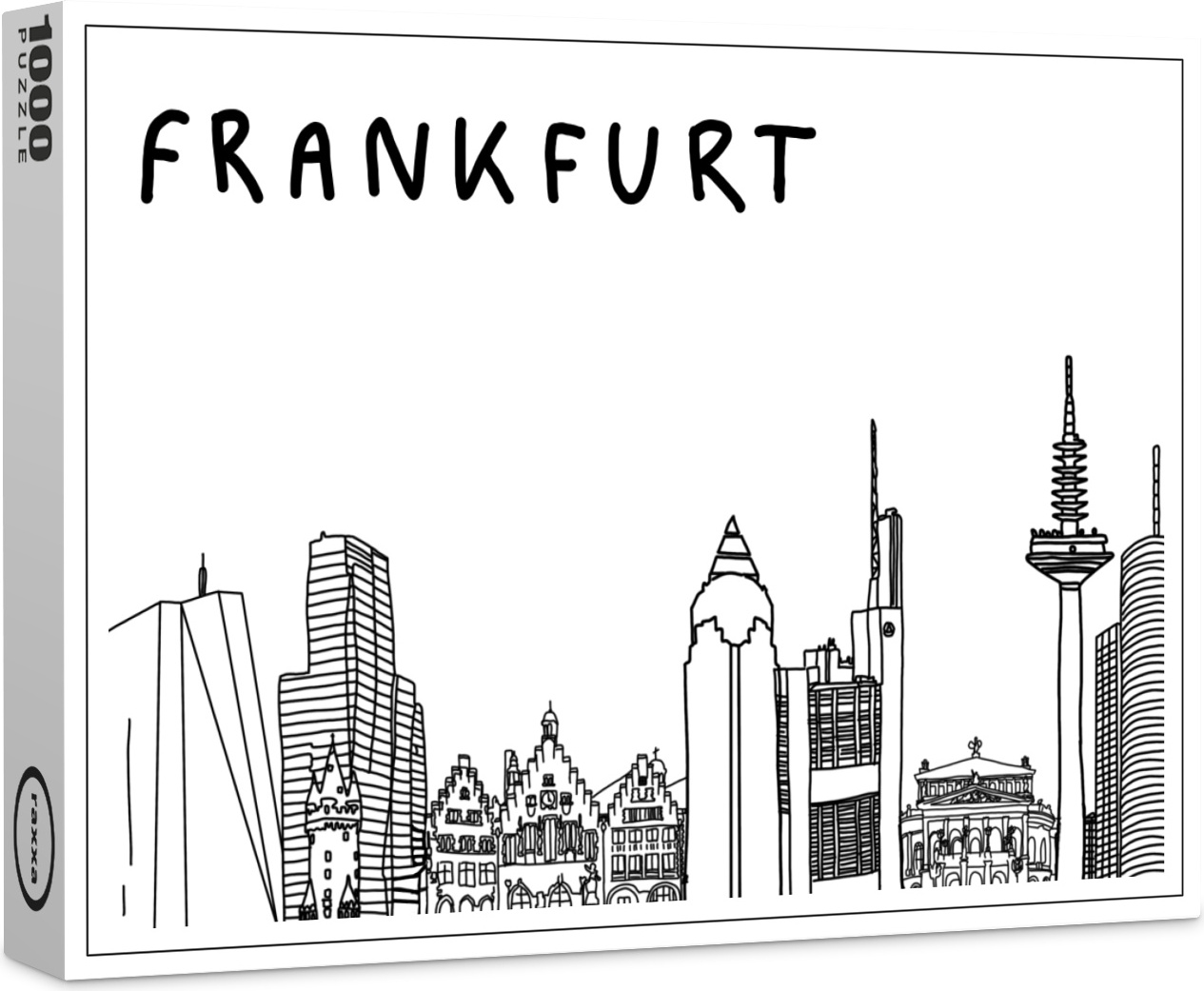 raxxa Premium-Puzzle "Skyline Frankfurt", 1000 Teile 1-14270-17238-322