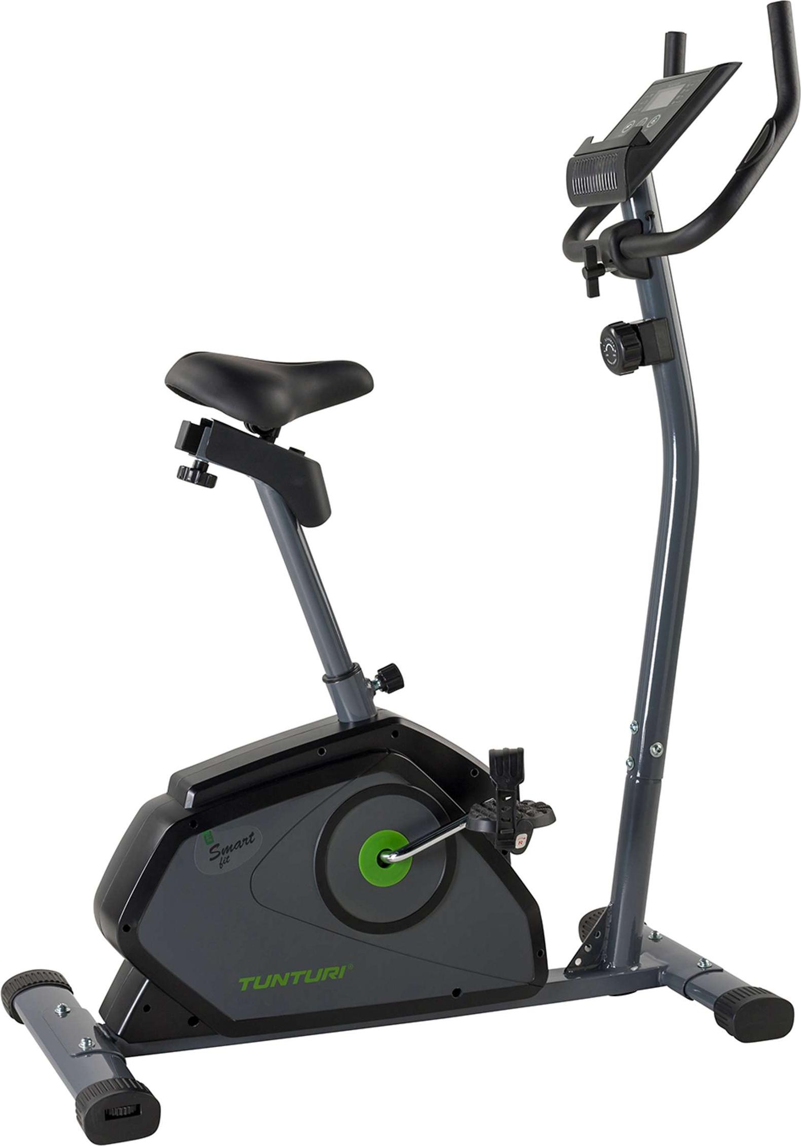 Tunturi Cardio Fit B40 Cvičebný bicykel / Fitness bicykel / Hometrainer Bike Trainer s nízkym krokom + LCD displej a držiak na tablet - čierny