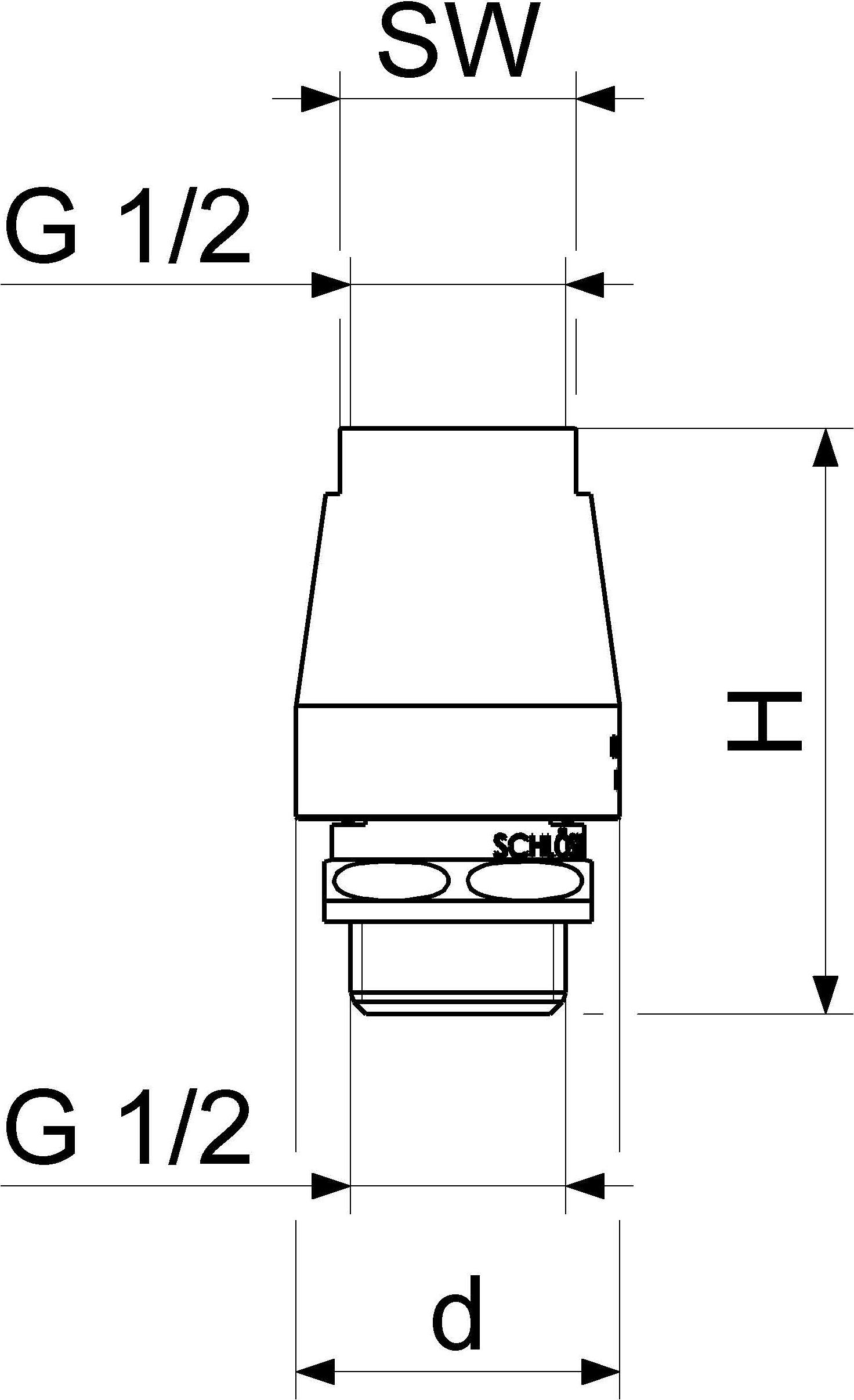 JS DURCHFLUSS-ROHRBELUEFTER, M.RV DN15,1/2 "IG x 1/2 "AG,DIN-DVGW