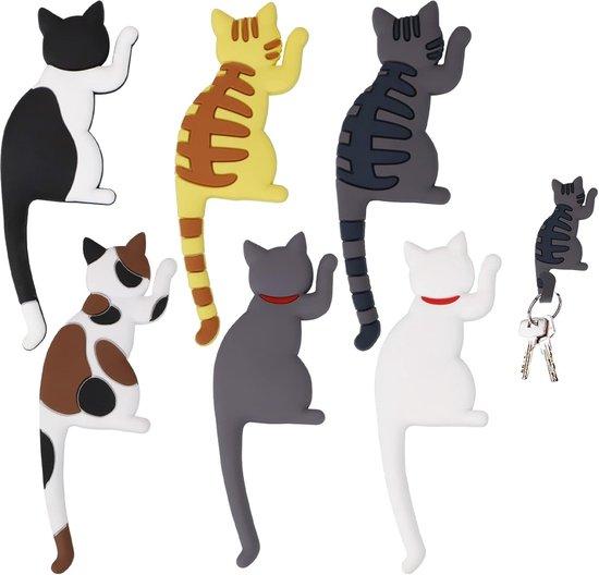 OEM Koelkastmagneten Set von 6 Katzen Magneten weiß 2026