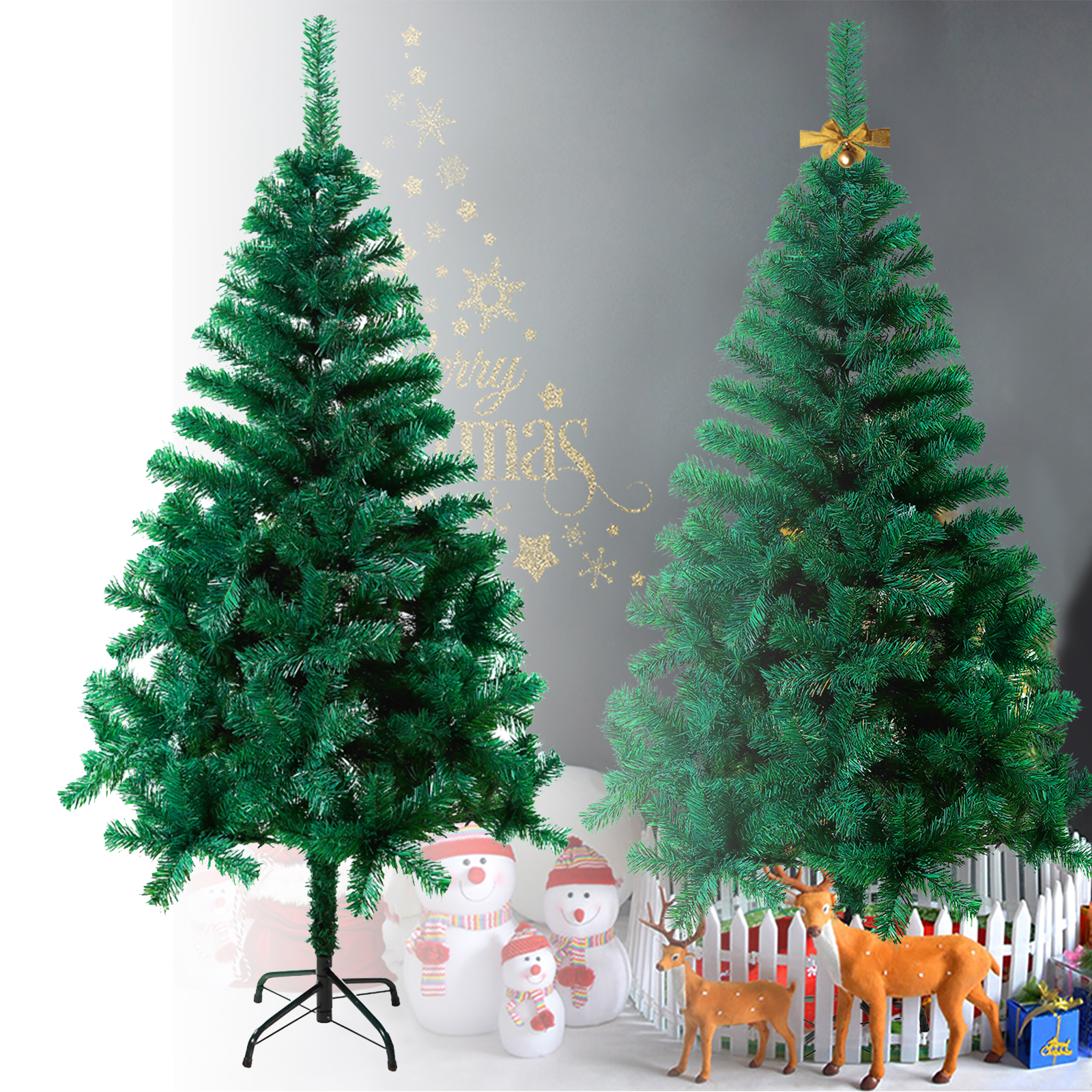 LARS360 PVC Weihnachtsbaum Tannenbaum Christbaum Nadelbaum Festbaum Feiertagsbaum Dekobaum Künstlicher Schmuckbaum Grün - 240 cm WT-RL-LAR-(CT-206)