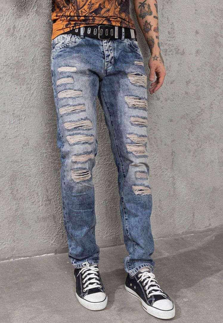 Cipo & Baxx CD131 Herren bequeme Jeans mit Gürtel