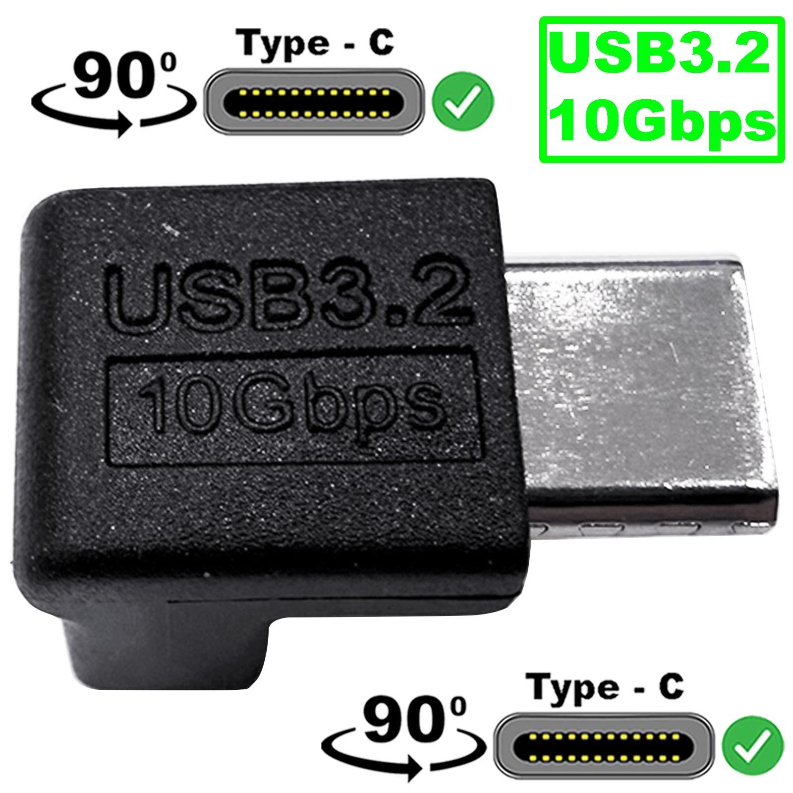 HT ImEx USB-C 3.2 10Gbps to USB-C Converter Adapter Cable Right Angle OTG Converter