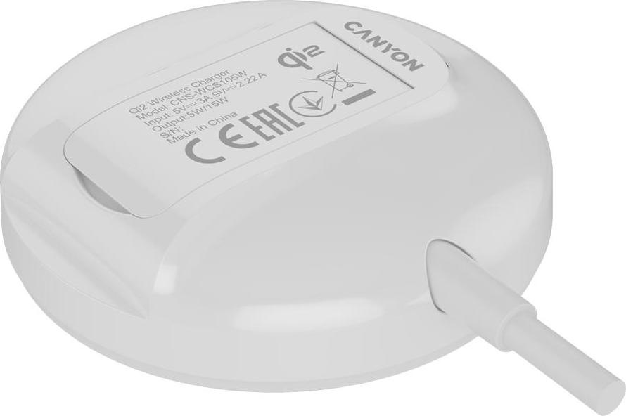 CANYON Handy-Ladestation, WS-105, kabellos, 15W, Qi2, wei