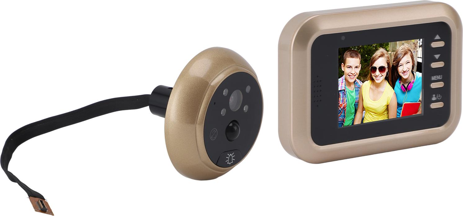 Cocosity Smart Peephole Video Türklingel Professionelle 2,4 Zoll HD Bildschirm PIR Bewegungserkennung HD Nachtsicht Kamera Türklingel mit Display für Home Security