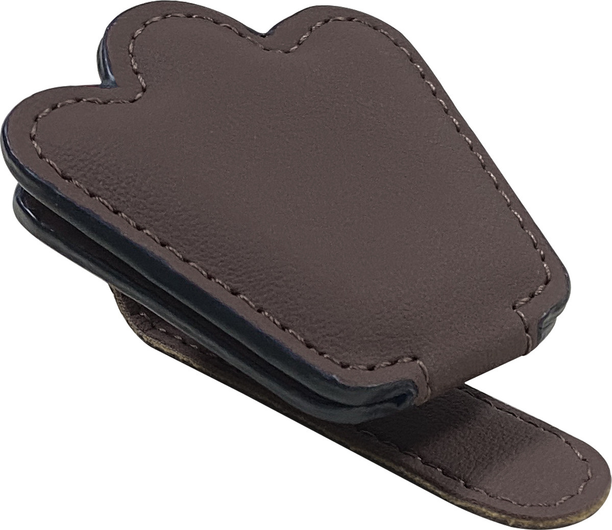 INF Sonnenbrillenhalter aus Nappaleder für die Auto-Sonnenblende Braun 367413