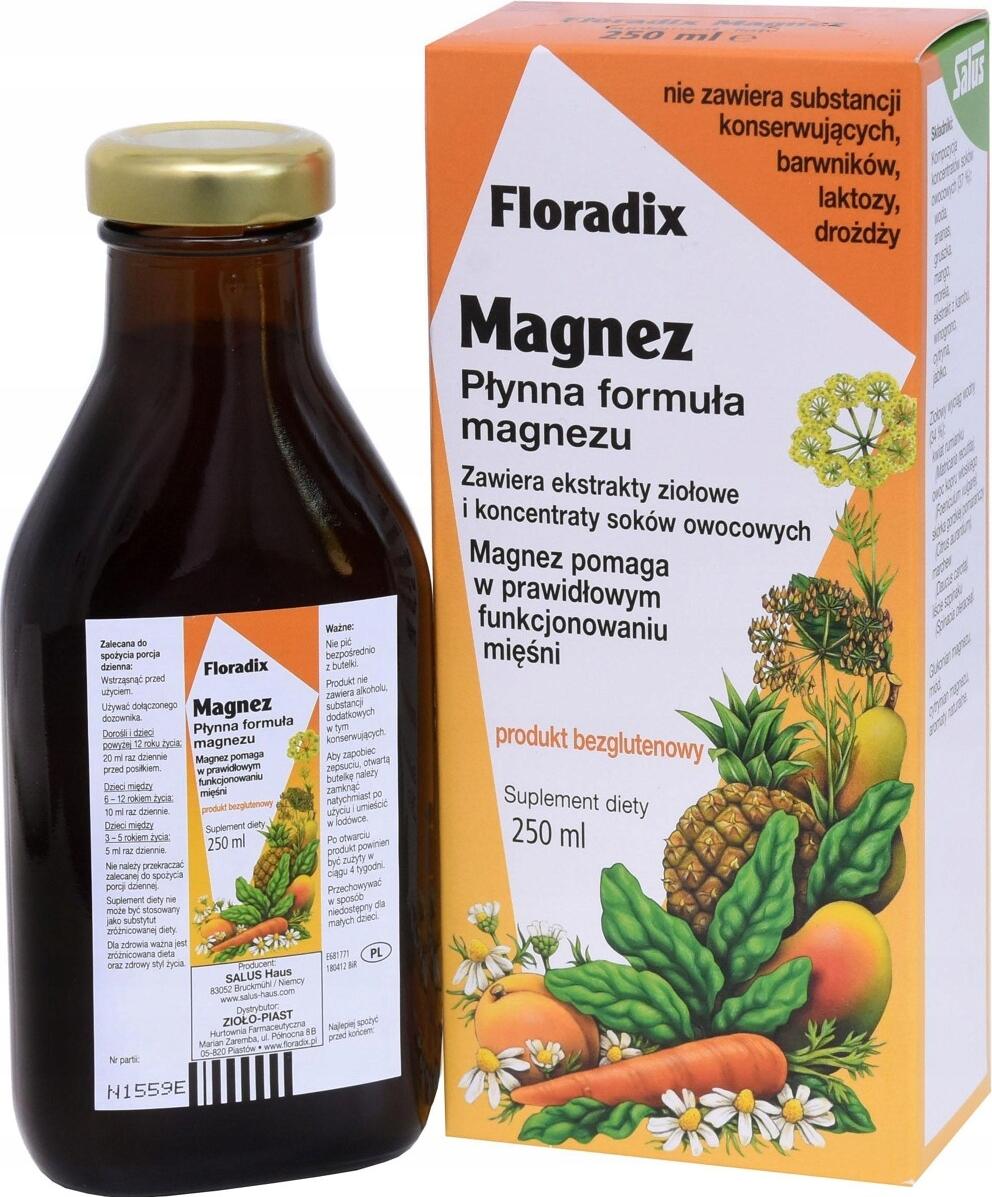 SALUS HAUS FLORADIX Magnesium Muskeln Spinat Orange 250 ml
