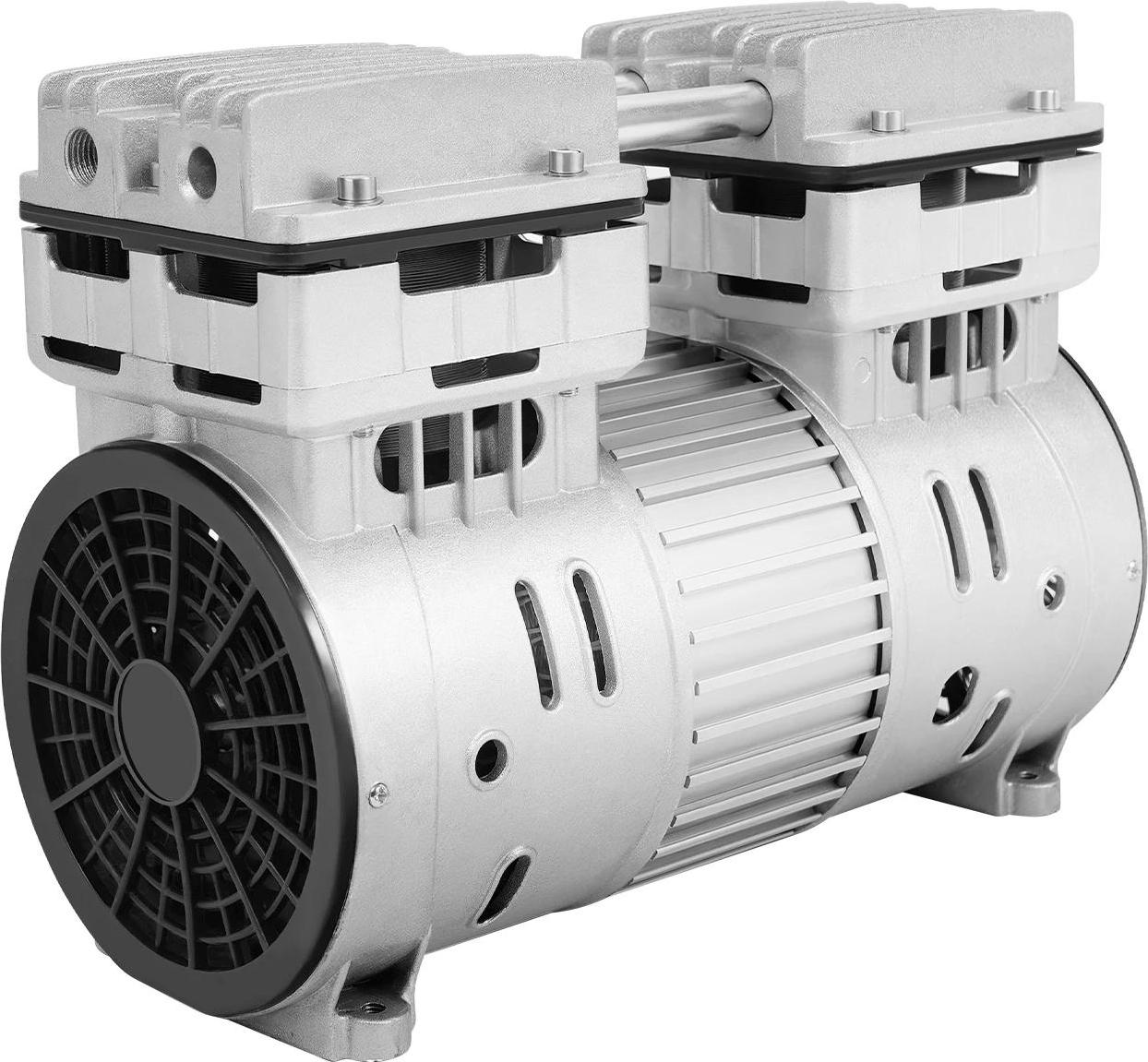Vzduchový kompresor, bezolejový dizajn, vysoká účinnosť, striebro