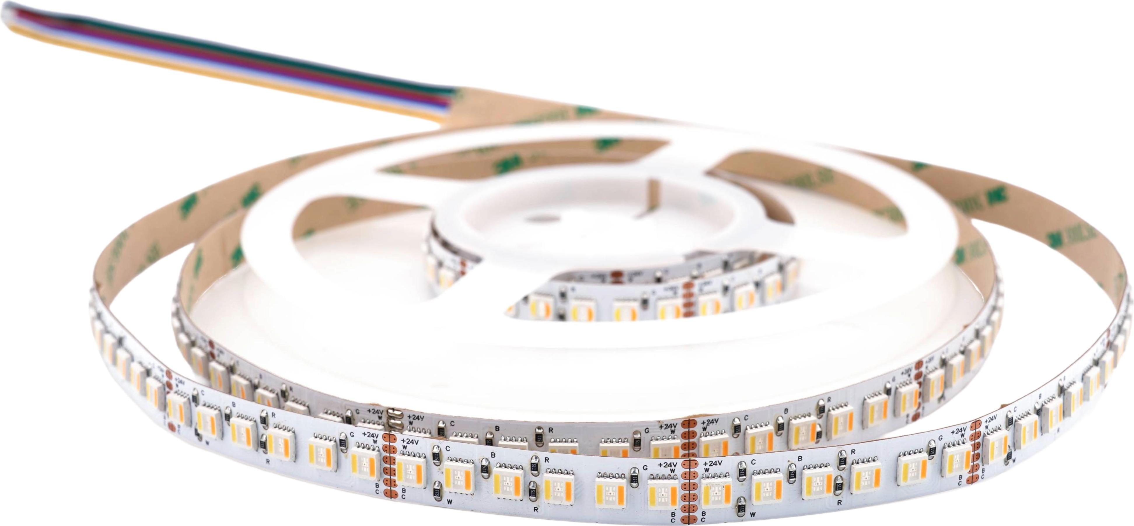 SK-LED RGBCCT 5-in1 LED-Streifen 12 mm – 120LEDs/m, 24 V, 33 W/m – 2700K-6500K Band mit 120° Abstrahlwinkel