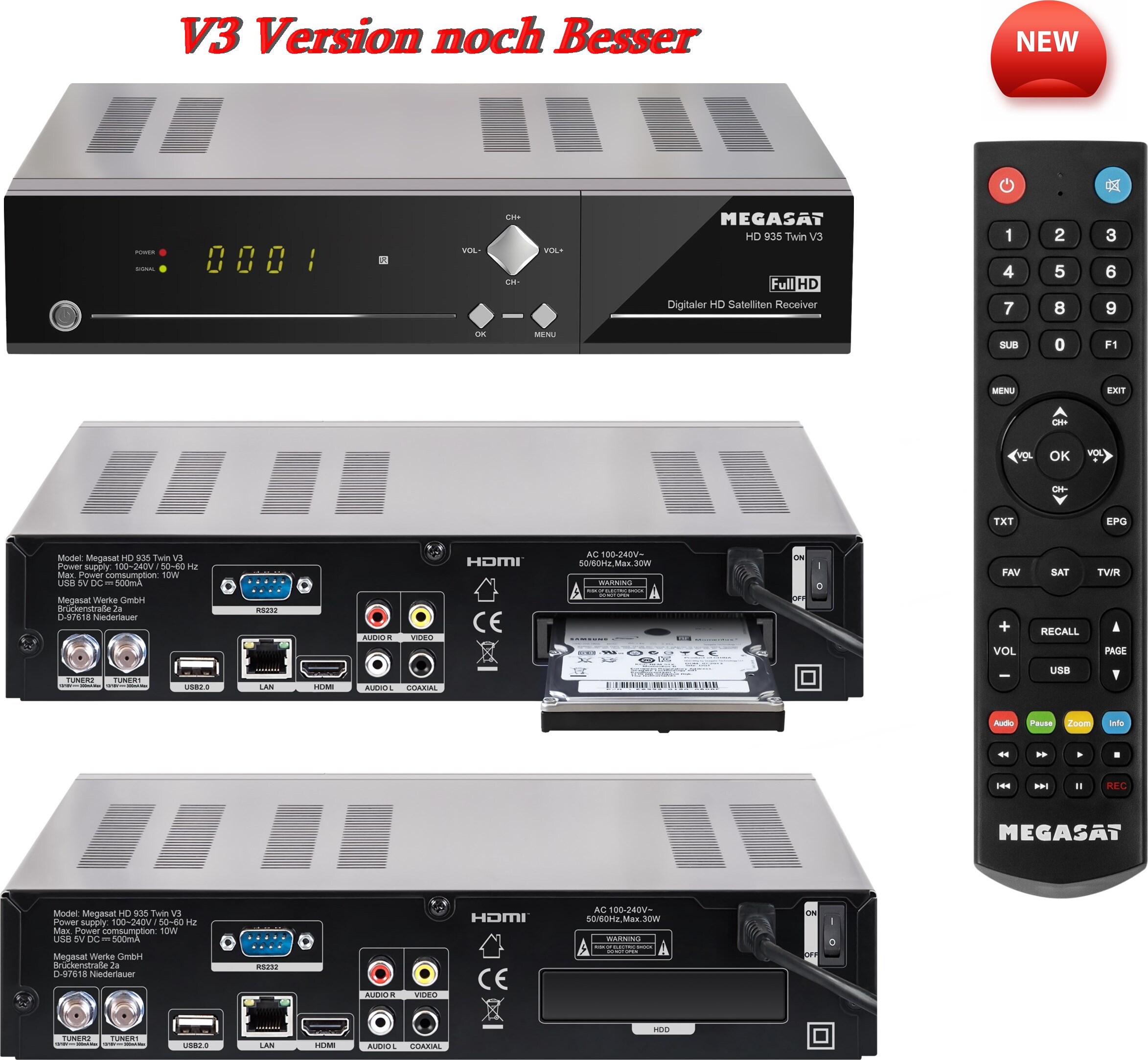 Megasat HD 935 V3 HD TWIN SAT RECEIVER Kaufland.de