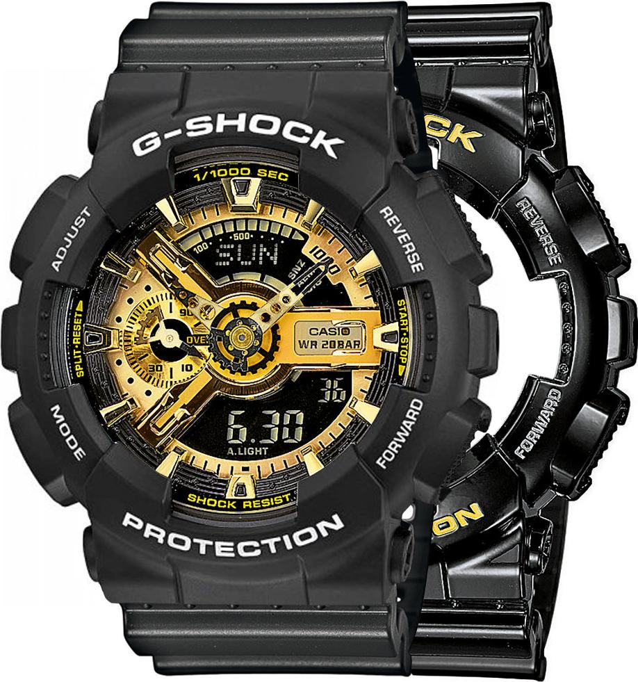 Hodinky Casio G-Shock SET GA-110GB-1AER + BEZEL 10508136 + BAND 10467764 20BAR