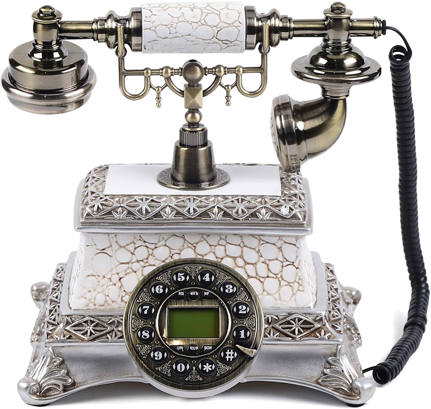 Garsent Retro Vintage schnurgebundenes FSK/DTMF Antik Nostalgietelefon Retro Festnetztelefon für Haus Büro Hotel