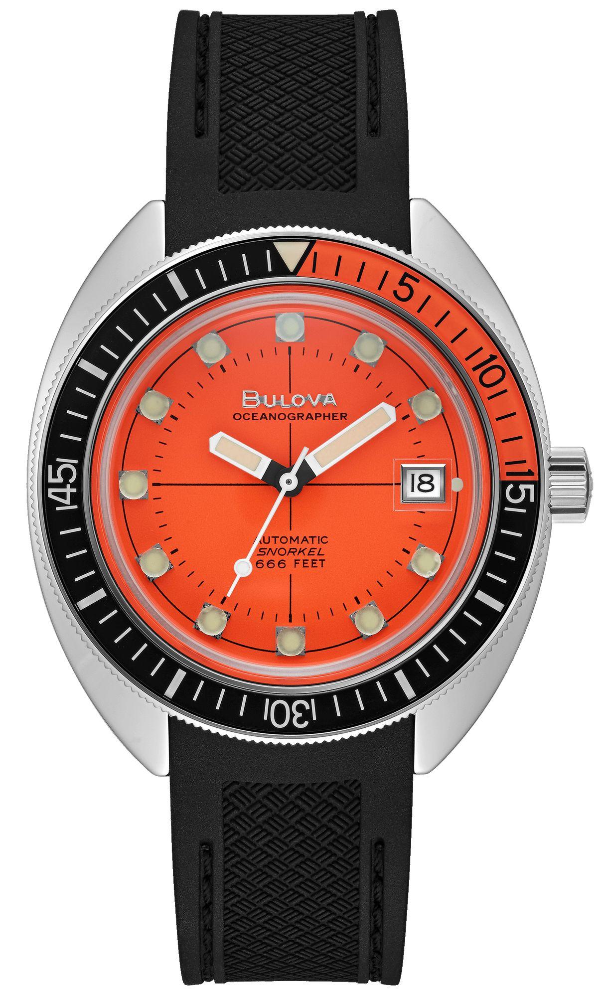 Bulova Uhr 96B350 Herren Taucheruhr Automatik Oceanographer Edelstahl 41mm Durchmesser 20Bar 367853000