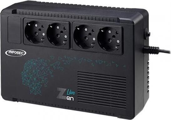 Infosec Zen Live 650, Line-Interaktiv, 0,65 kVA, 390 W, Sine, 162 V, 290 V 66082