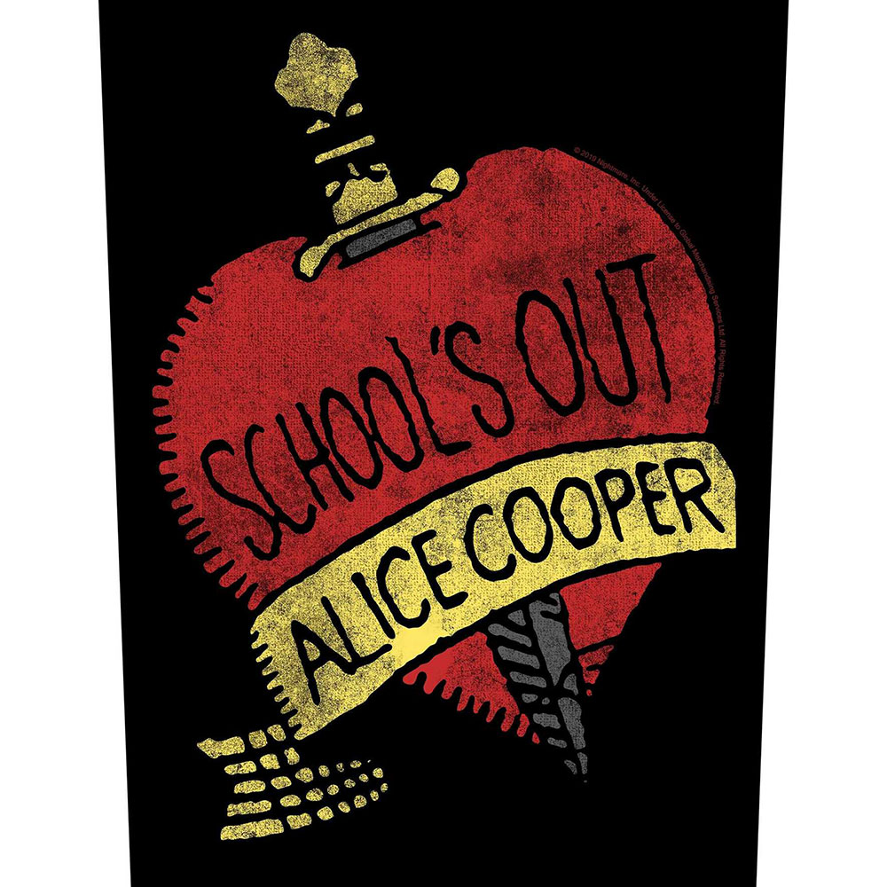 Alice Cooper School's Out Aufnäher zum Aufnähen 36 x 30 cm BP1178
