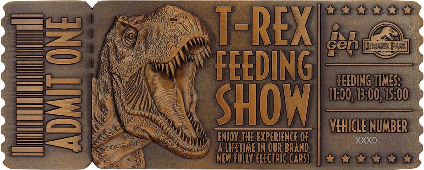 Fanatic Bilet na Pokaz Karmienia Tyranozaura 1/1 - Replika Parku Jurajskiego 770