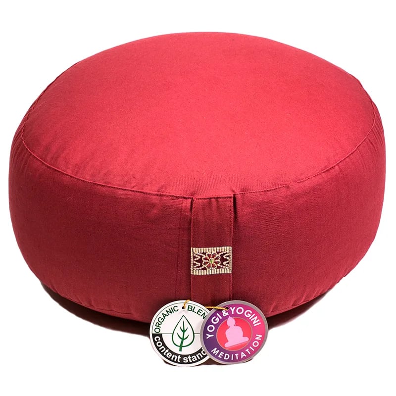 Bahadra Meditationskissen rot Baumwolle(OCS) -- 33x17cm; ±2300g 6471400