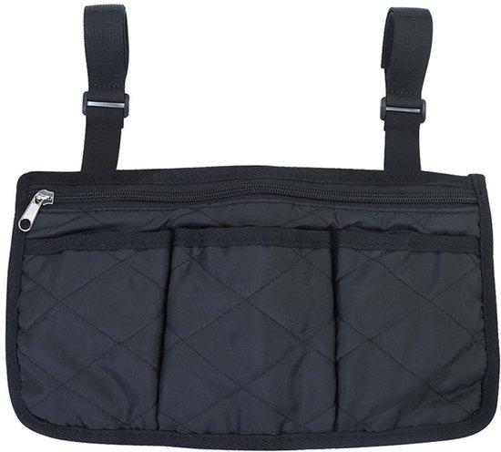 OEM Schwarze Rollstuhl-Taschen mit 4 Haken, geeignet für Rollatoren, Bürostühle, Rollstühle, Elektroscooter, Elektrorollstühle (32,5 x 18 cm) 2026
