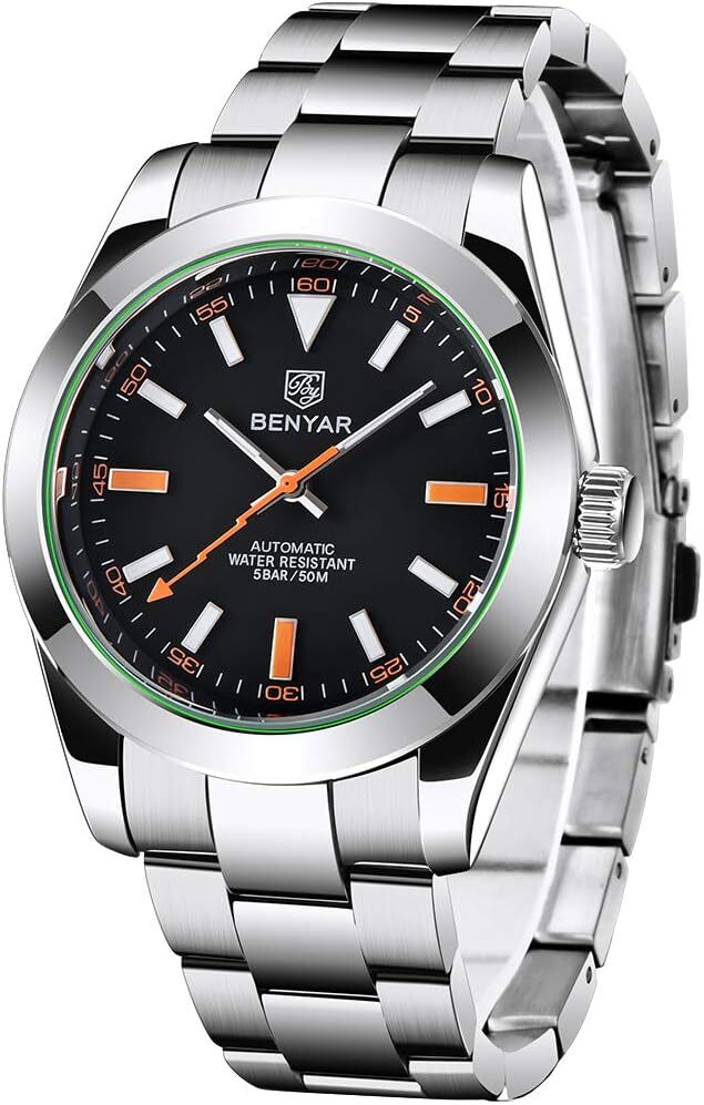 Pánske elegantné 41 mm automatické mechanické hodinky vodotesné náramok z nehrdzavejúcej ocele svietiace príležitostné obchodné analógové