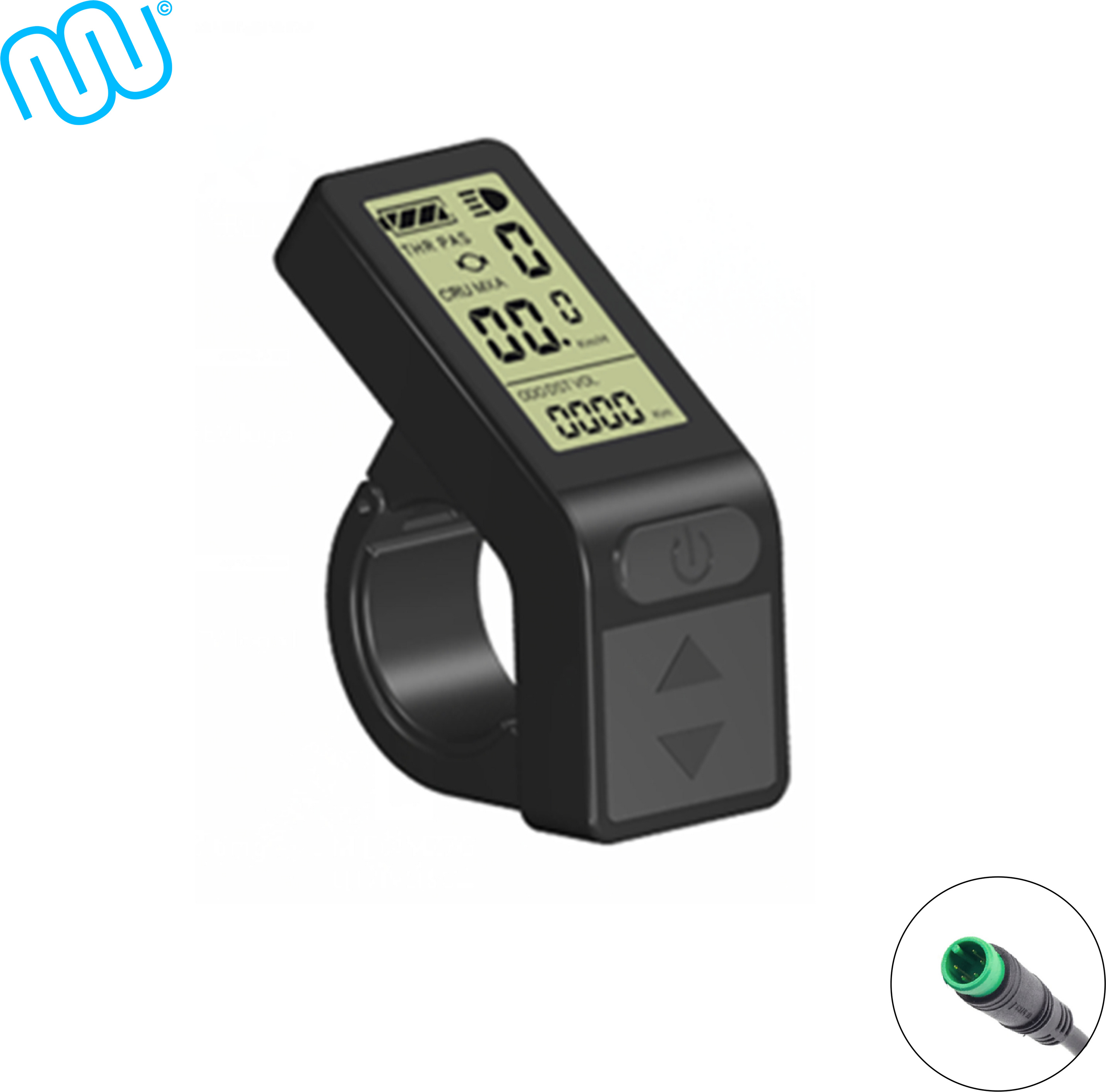 Windmeile Display Bordcomputer KT LCD4 wasserdicht E Bike Elektrisches Fahrrad Pedelec 24V 36V 48V