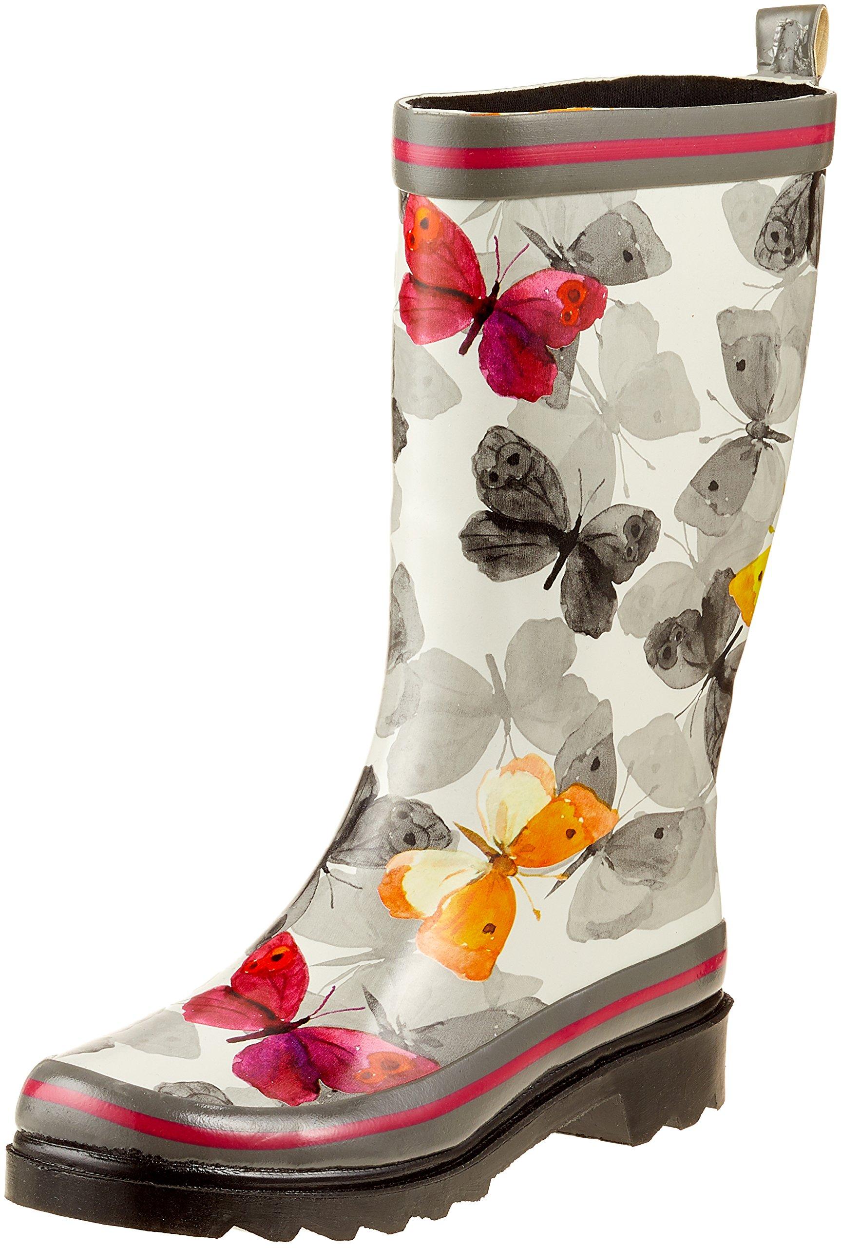 Beck Damen Schmetterlinge Gummistiefel, Mehrfarbig, 38 EU 853-Schmetterling-38