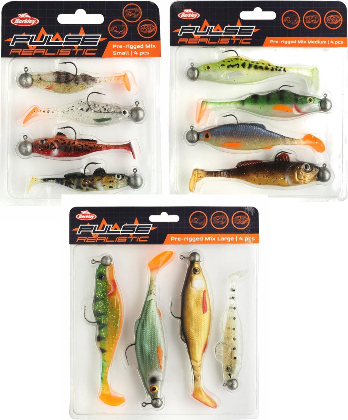 Berkley Pulse Realistic Mix - Gummifschset, Größe:Large 1571048