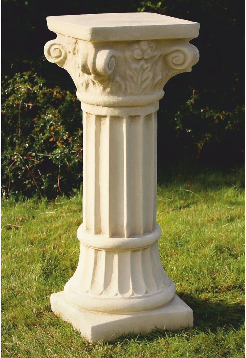 Demotex GmbH Casa Padrino Barock Säule Beige H. 76 cm - Barockstil Garten Deko