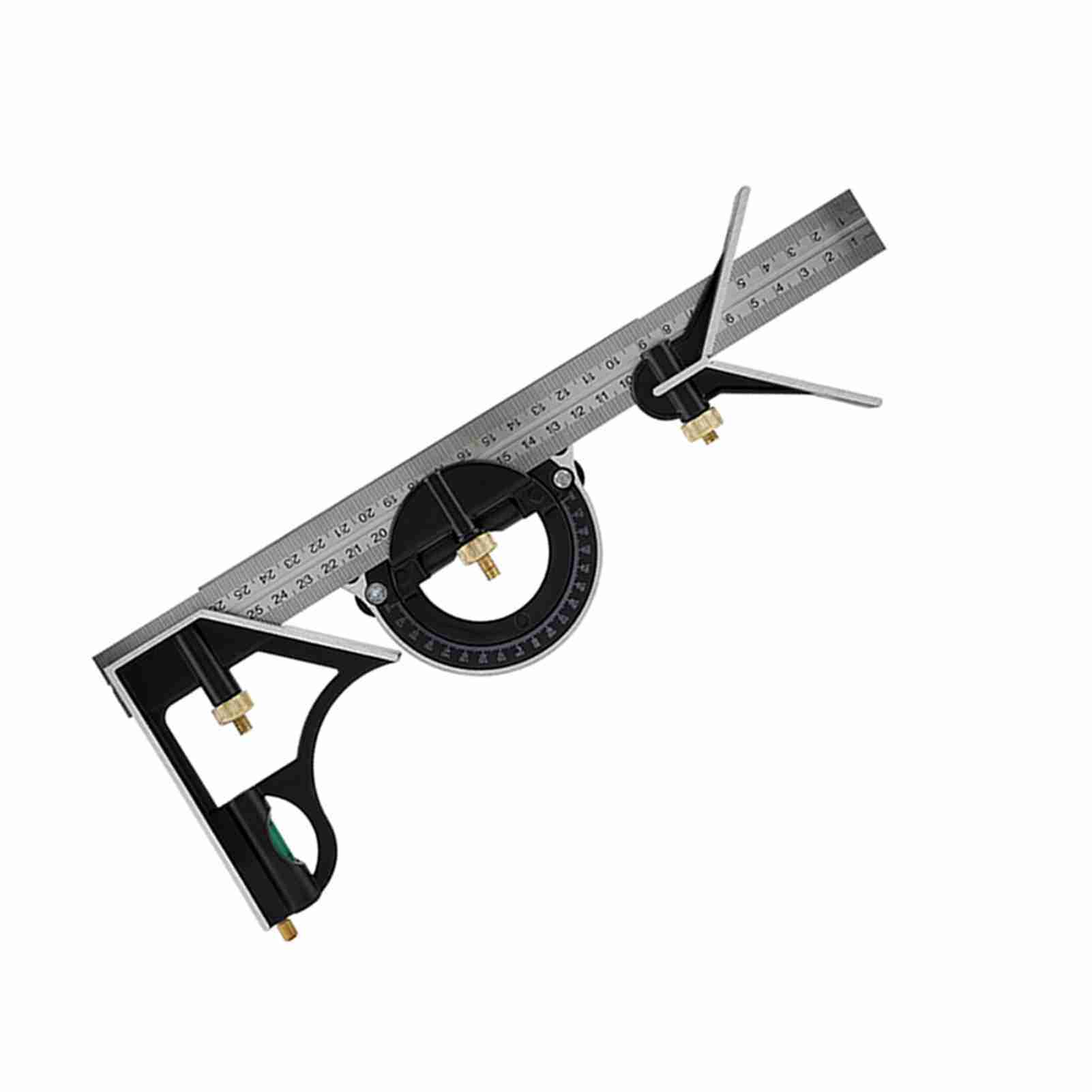 Cocosity Rechtwinkliges Lineal, Kombinationswinkellineal, Kombinationswinkellineal Ingenieurlineal, Messwerkzeug, verstellbares Winkellineal