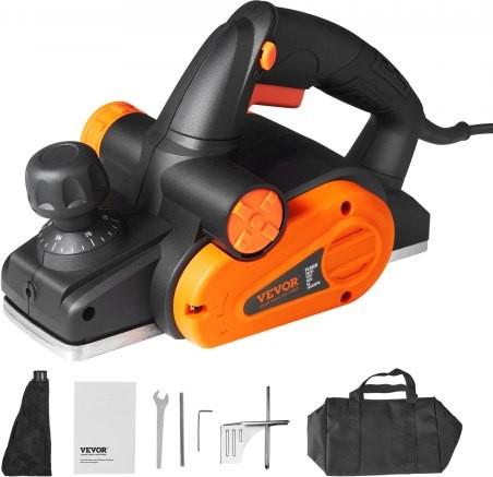 VEVOR Handhobel, kabelgebunden, elektrischer Handhobel, 8,6 cm, 16.500 U/min, für die Holzbearbeitung, Heimwerkerarbeiten 69477-0