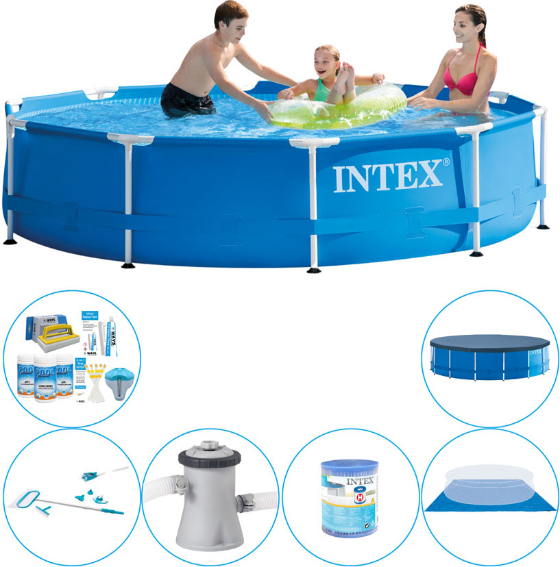 Bazén s kovovým rámom Intex - 305x76 cm - kompletné balenie