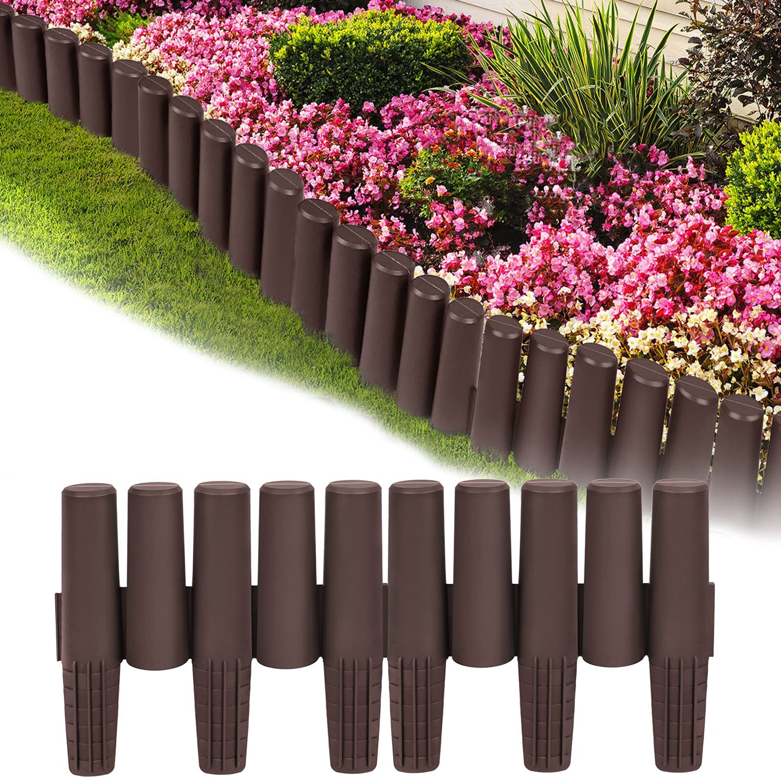 Bordatura In Plastica Per Prati E Sentieri Recinzione Per Giardini 10x Recinzioni 11 2 M Braun 87407244