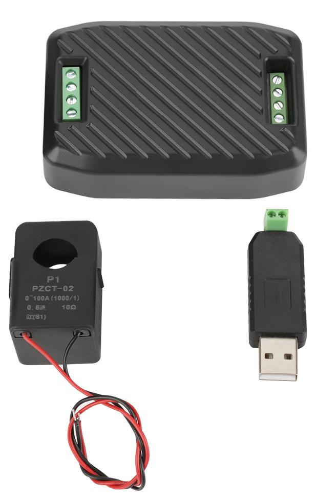 TWO TREES Spannungs-, Strom-, Leistungsfaktor-, Frequenz- und Energiemessgerät (1*Zähler, 1*offener Typ Ct, 1*USB zu 485)