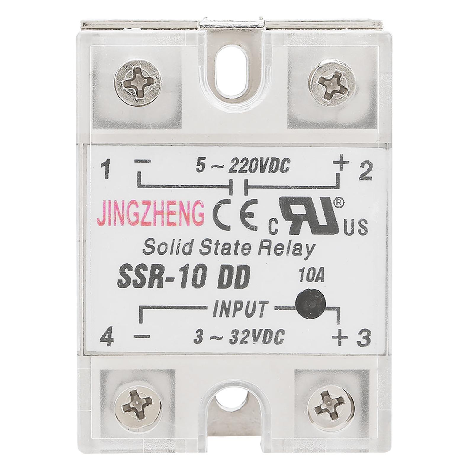 Cocosity SSR-10 DD 10A 5-220VDC Halbleiterrelais für industrielle Automatisierungsprozesse