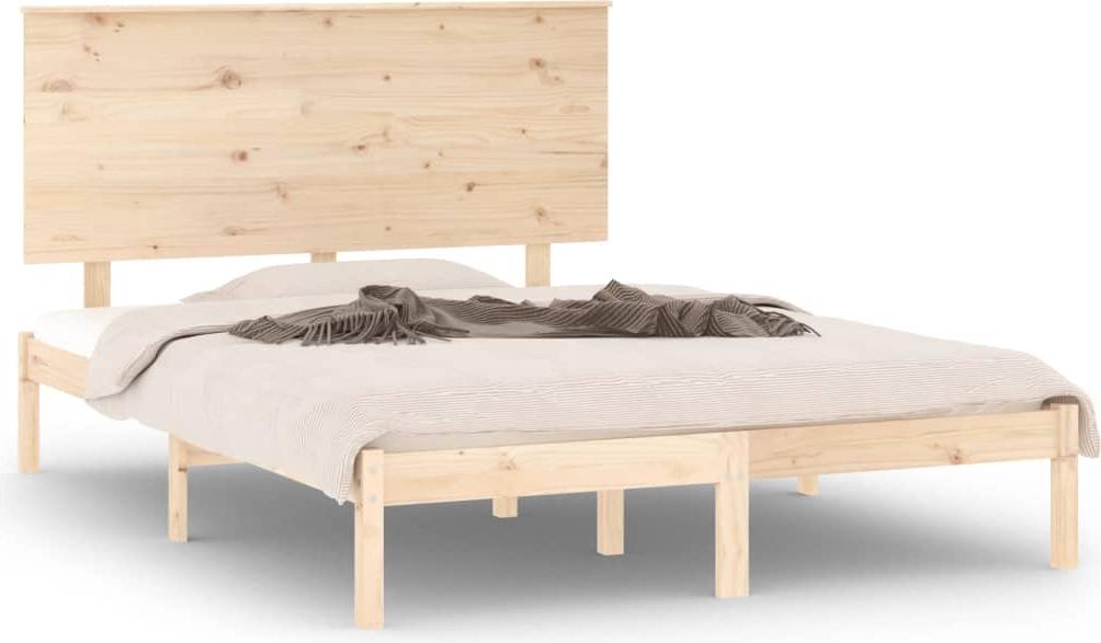 vidaXL Massivholzbett ohne Matratze 140x190 cm Kiefernholz 3104783