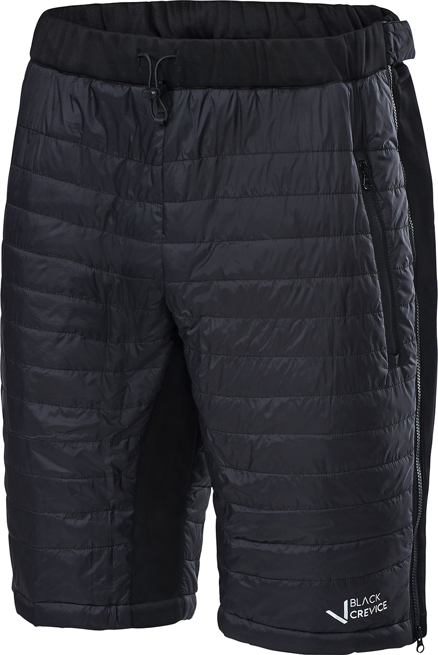 BLACK CREVICE - Herren Isolationshose/Thermoshorts/kurze Überhose | Farbe: Schwarz | Größe: S BCR336145-BB-S