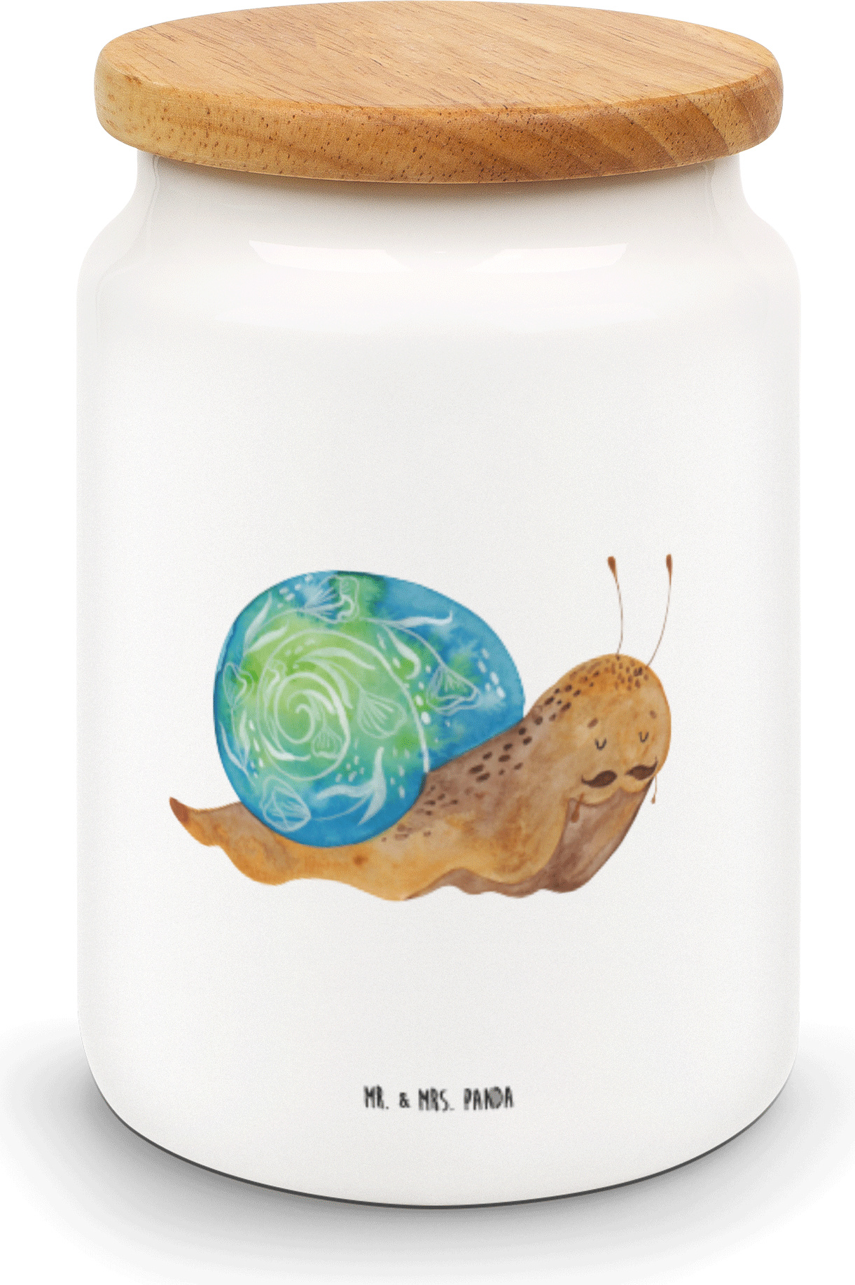 Mr. & Mrs. Panda Kaffeedose Schnecke Sir - Weiß - Geschenk, Schnecken, Lebensmut, Lustige Sprüche, Lebenszeit, Vorratsbehälter, behälter, Motivation, salzdose, Dose PD-1395060-STANDARD